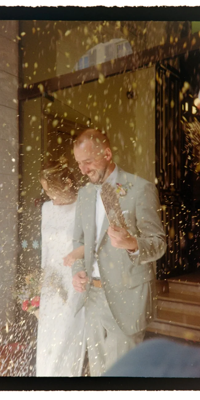 Mariage et photos à l'argentique